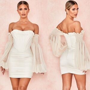 House of CB Beau draped corset dress